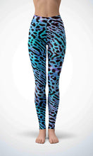 Load image into Gallery viewer, Blue leopard skin legging - Shopping ing