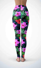 Load image into Gallery viewer, Black pink flower legging - Shopping ing