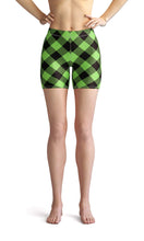 Load image into Gallery viewer, Green check print super hot shorts - Shopping ing