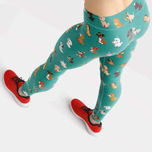 Load image into Gallery viewer, Green lovely doggie high waist yoga pants - Shopping ing