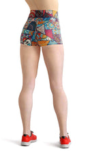Load image into Gallery viewer, Abstract seasons high waist yoga shorts - Shopping ing