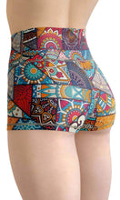 Load image into Gallery viewer, Abstract seasons high waist yoga shorts - Shopping ing