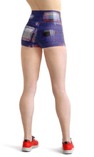 Load image into Gallery viewer, Broken grid high waist yoga shorts - Shopping ing