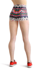 Load image into Gallery viewer, Geometric forest high waist yoga shorts - Shopping ing