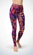 Load image into Gallery viewer, Purple wallpaper legging - Shopping ing