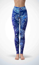 Load image into Gallery viewer, Blue paper print legging - Shopping ing