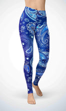 Load image into Gallery viewer, Blue paper print legging - Shopping ing
