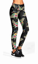 Load image into Gallery viewer, Hummingbird and flower workout yoga pants - Shopping ing