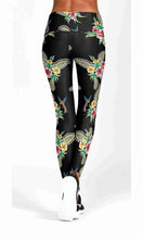 Load image into Gallery viewer, Hummingbird and flower workout yoga pants - Shopping ing