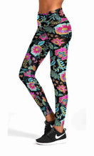 Load image into Gallery viewer, Red flower wallpaper workout yoga pants - Shopping ing