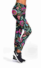 Load image into Gallery viewer, Red flower wallpaper workout yoga pants - Shopping ing