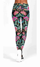 Load image into Gallery viewer, Red flower wallpaper workout yoga pants - Shopping ing