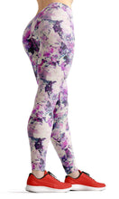 Load image into Gallery viewer, Purple flowers high waist yoga pants - Shopping ing
