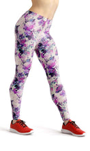 Load image into Gallery viewer, Purple flowers high waist yoga pants - Shopping ing
