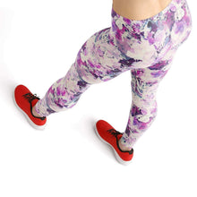 Load image into Gallery viewer, Purple flowers high waist yoga pants - Shopping ing
