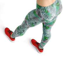Load image into Gallery viewer, Green python high waist yoga pants - Shopping ing
