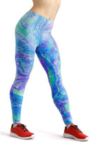 Load image into Gallery viewer, Purple and green bank high waist yoga pants - Shopping ing
