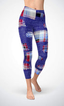 Load image into Gallery viewer, blue denim patch 8 points lifestyle legging - Shopping ing
