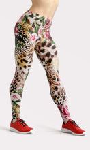 Load image into Gallery viewer, Leopard print and flower high waist yoga pants - Shopping ing
