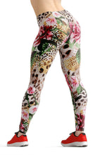 Load image into Gallery viewer, Leopard print and flower high waist yoga pants - Shopping ing
