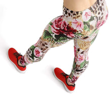 Load image into Gallery viewer, Leopard print and flower high waist yoga pants - Shopping ing
