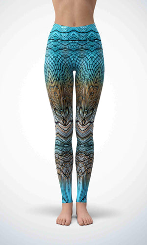 Blue crocodile skin legging - Shopping ing