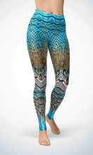 Load image into Gallery viewer, Blue crocodile skin legging - Shopping ing
