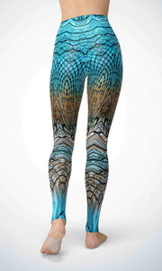 Blue crocodile skin legging - Shopping ing