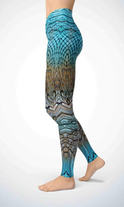 Blue crocodile skin legging - Shopping ing