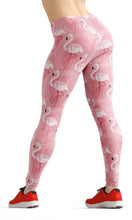 Load image into Gallery viewer, Pink flamingos high waist yoga pants - Shopping ing
