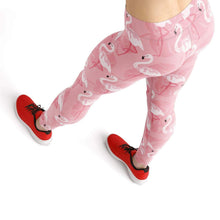 Load image into Gallery viewer, Pink flamingos high waist yoga pants - Shopping ing
