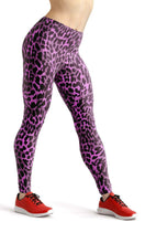 Load image into Gallery viewer, Mature purple leopard high waist yoga pants - Shopping ing
