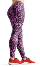 Load image into Gallery viewer, Mature purple leopard high waist yoga pants - Shopping ing
