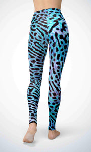 Blue leopard skin legging - Shopping ing