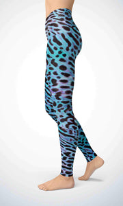 Blue leopard skin legging - Shopping ing