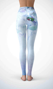 Blue painting legging - Shopping ing