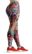 Load image into Gallery viewer, Elephant and flower high waist yoga pants - Shopping ing
