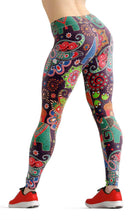 Load image into Gallery viewer, Elephant and flower high waist yoga pants - Shopping ing
