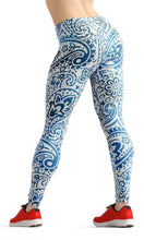 Load image into Gallery viewer, Curved blue high waist yoga pants - Shopping ing
