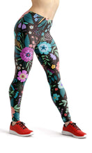 Load image into Gallery viewer, Black flower high waist yoga pants - Shopping ing
