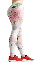 Load image into Gallery viewer, Pink roses high waist yoga pants - Shopping ing
