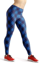 Load image into Gallery viewer, Blue grid high waist yoga pants - Shopping ing
