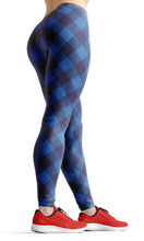 Load image into Gallery viewer, Blue grid high waist yoga pants - Shopping ing
