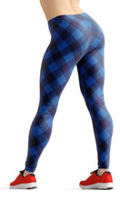 Load image into Gallery viewer, Blue grid high waist yoga pants - Shopping ing
