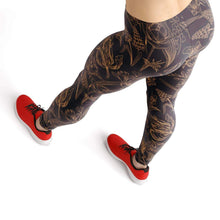Load image into Gallery viewer, Yellow flowers lines high waist yoga pants - Shopping ing
