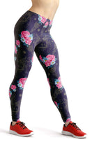 Load image into Gallery viewer, Red roses high waist yoga pants - Shopping ing
