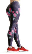 Load image into Gallery viewer, Red roses high waist yoga pants - Shopping ing

