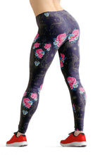 Load image into Gallery viewer, Red roses high waist yoga pants - Shopping ing
