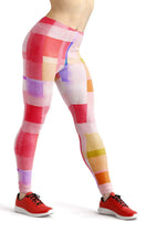 Load image into Gallery viewer, Pink plaid high waist yoga pants - Shopping ing
