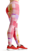 Load image into Gallery viewer, Pink plaid high waist yoga pants - Shopping ing
